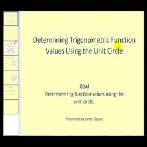 Determine Trigonometric Function Values Using