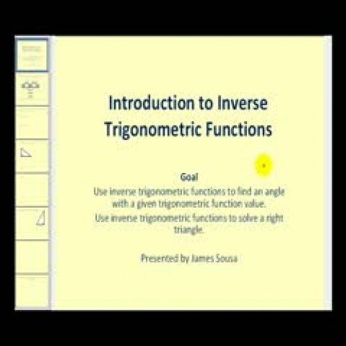 Introduction to Inverse Trigonometric Functio