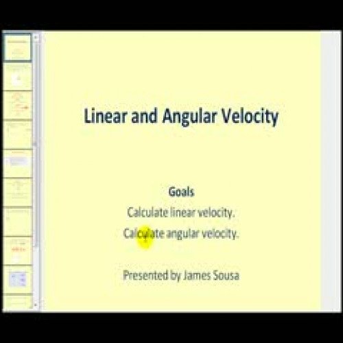 Linear Velocity and Angular Velocity