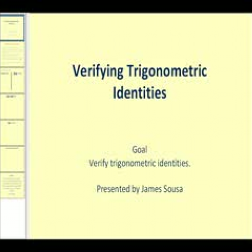 Verifying Trigonometric Identities:  The Fund