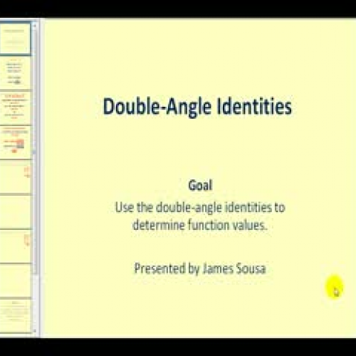 Double Angle Identities