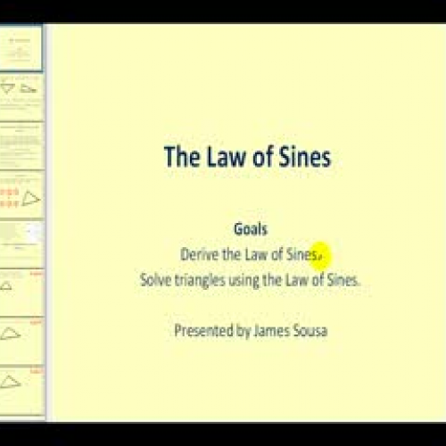 The Law of Sines:  The Basics