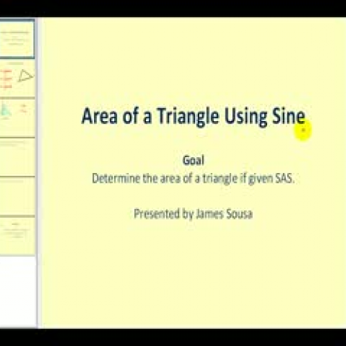 The Area of a Triangle using Sine