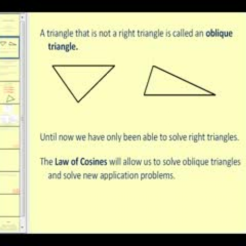 The Law of Cosines