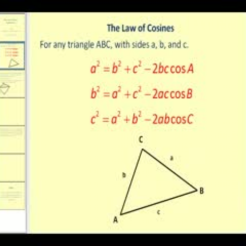 The Law of Cosines: Applications