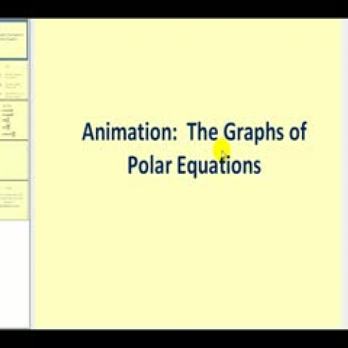 Animation:  Graphing Polar Equations