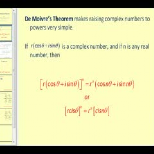 De Moivre's Theorem