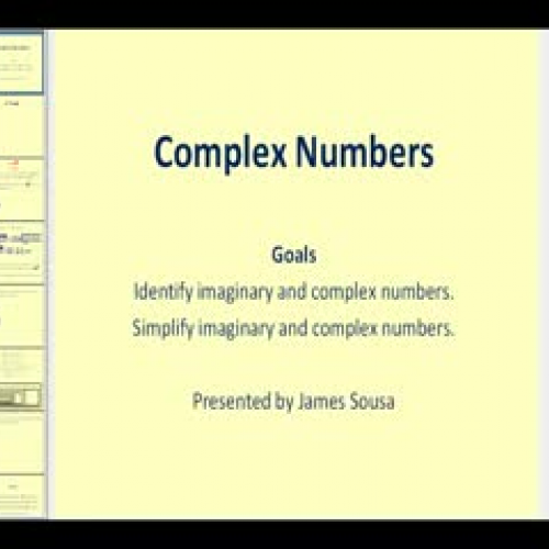 Introduction to Complex Numbers