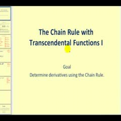 The Chain Rule With Transcendental Functions