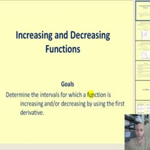 Determining where a function is increasing an