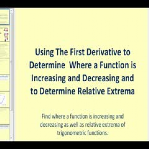 Increasing and Decreasing Trig Functions / Re