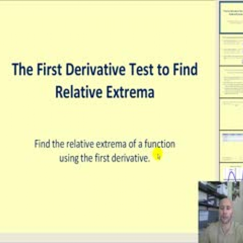 Finding relative extrema using the first deri