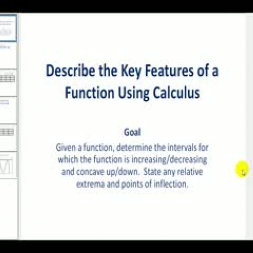 Summary of the First and Second Derivative of