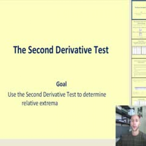 The second derivative test to determine relat