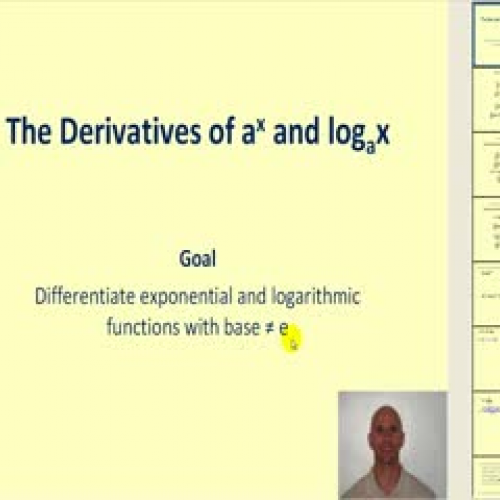 The Derivatives of Exponential and Logarithmi