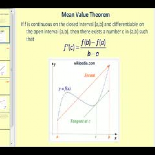 The Mean Value Theorem