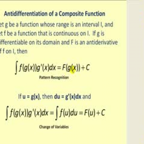 Integration Using Substitution - Part 1 of 2