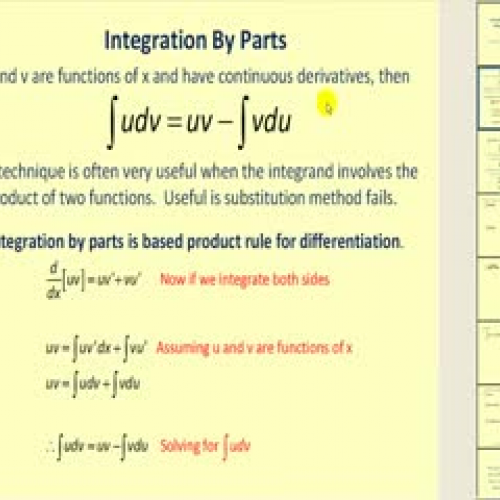 Integration by Parts