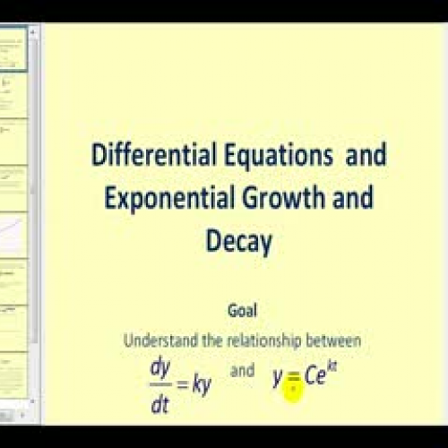 Differential Equations and the Exponential Fu