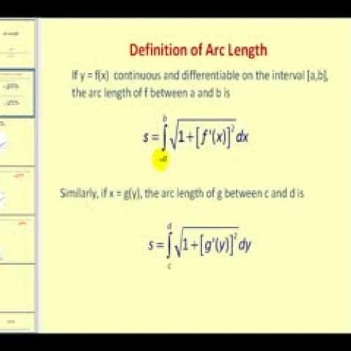 Arc Length - Part 2 of 2