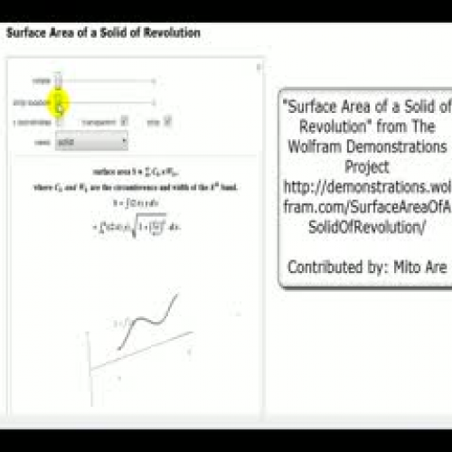 Surface Area of Revolution - Part 1 of 2