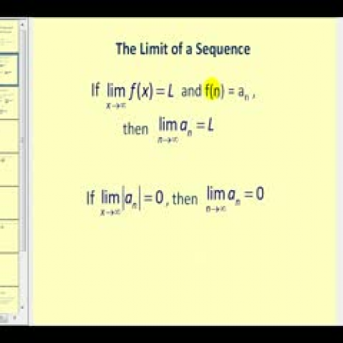 Limits of a Sequence:  The Squeeze Theorem