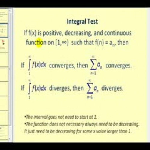 The Integral Test