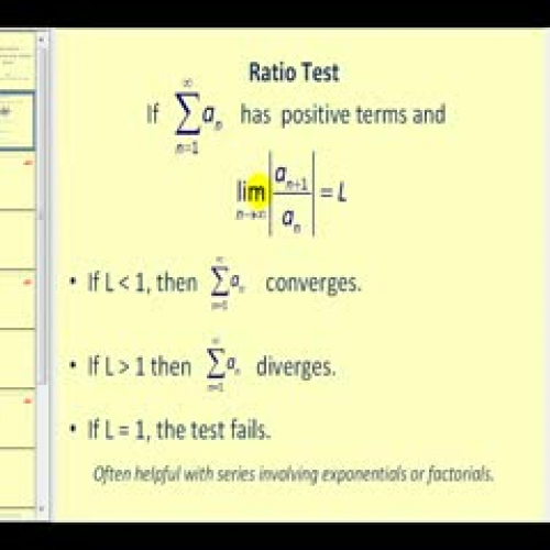 The Ratio Test