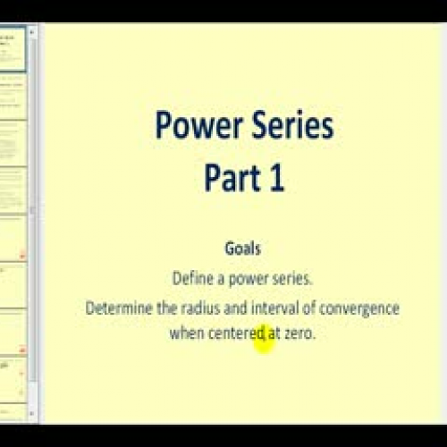 Power Series - Part 1 (radius and interval of