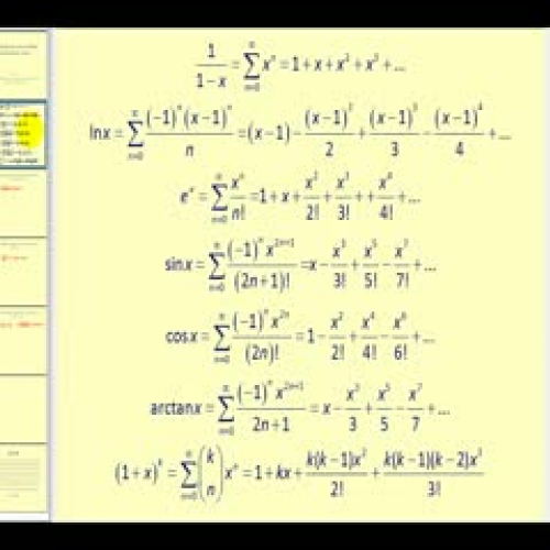 Using a Table of Basic Power Series to Determ