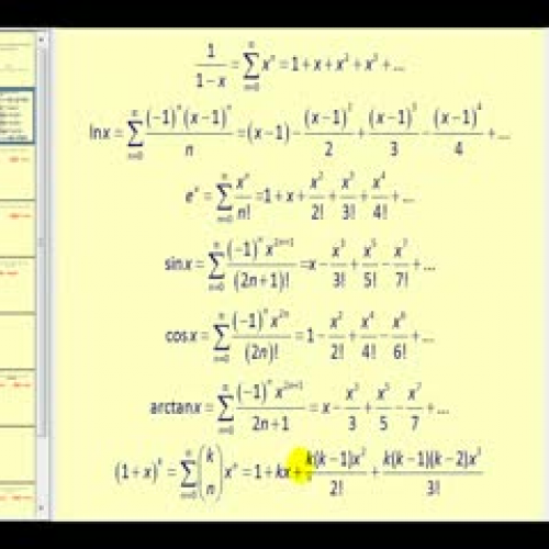 Differentiation and Integration Using Power S