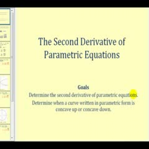 The Second Derivative of Parametric Equations