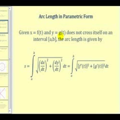 Arc Length Using Parametric Equations