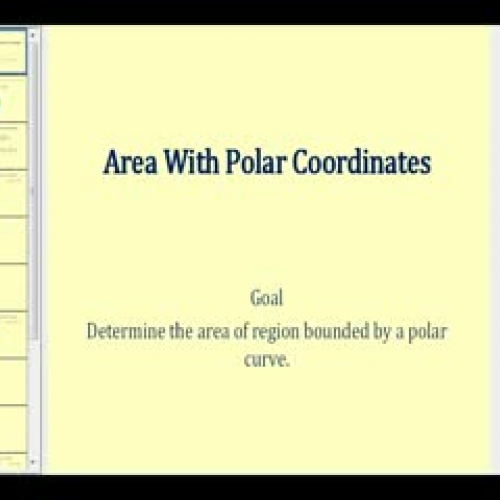 Area Using Polar Coordinates - Part 1