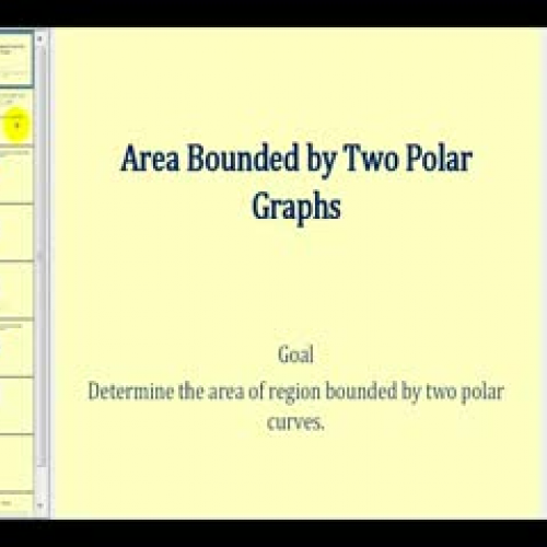 Area Bounded by Two Polar Curves - Part 1