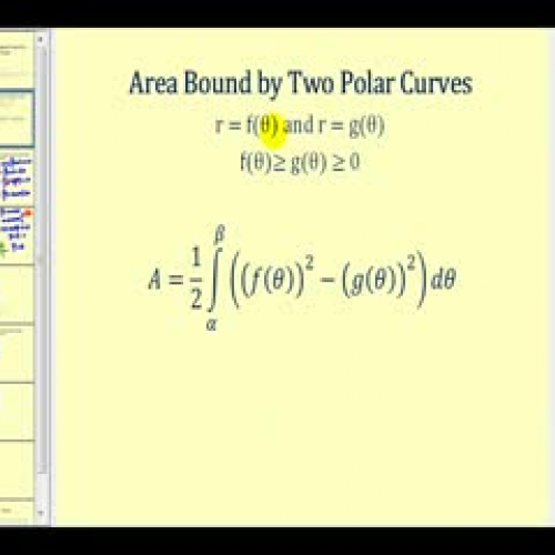 Area Bounded by Two Polar Curves - Part 2