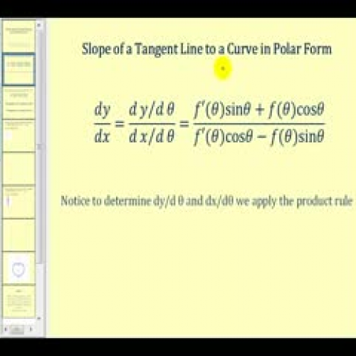 Horizontal and Vertical Tangent Lines to Pola