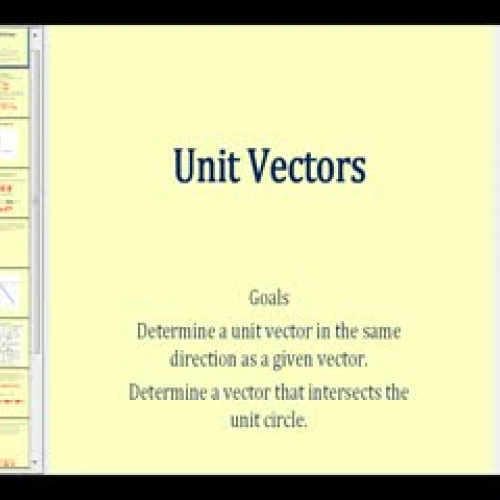 The Unit Vector