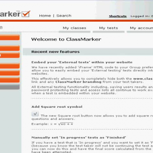 Assign Test Classmarker