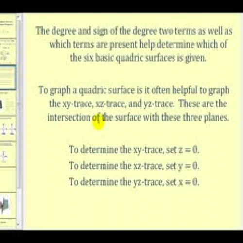 Quadric Surface:  The Hyperbolic Paraboloid