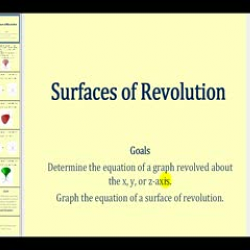 Surfaces of Revolution