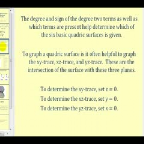 Quadric Surface:  The Hyperboloid of One Shee