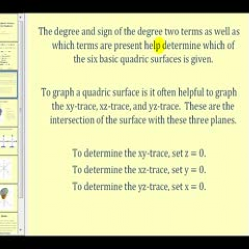 Quadric Surface:  The Elliptical Paraboloid