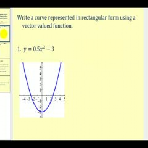 Determining a Vector Valued Function from  Re