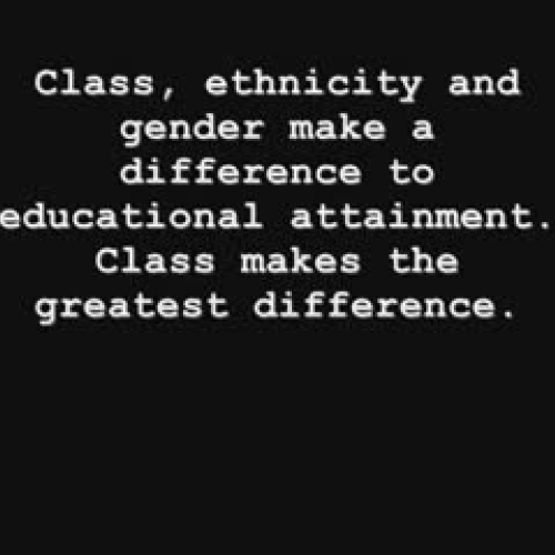 Class and attainment