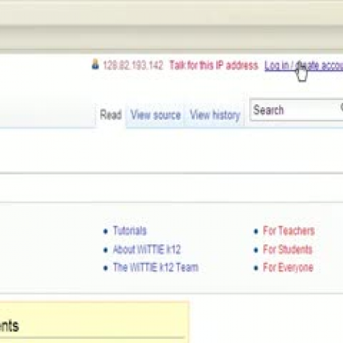 K12 WiTTIE: Getting Started; creating an acco