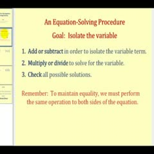 Solving Two Step Equations Involving Fraction