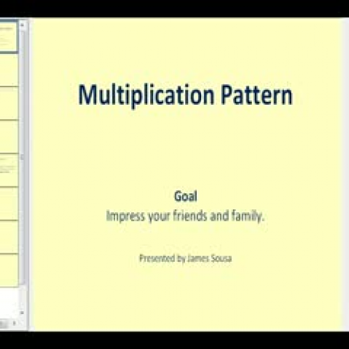 Fun Multiplication Pattern Using 1's