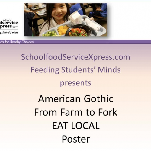 American Gothic Eat Local Poster