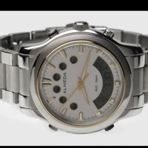 Almeda Time Multiple Vibrating Alarm Watch